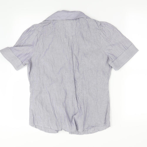 M&S  Womens Blue Check  Basic Button-Up Size 12