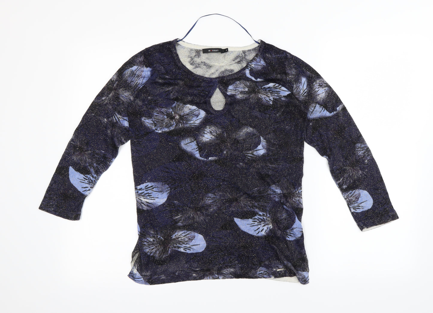 Monnari Womens Blue Animal Print  Basic T-Shirt Size M