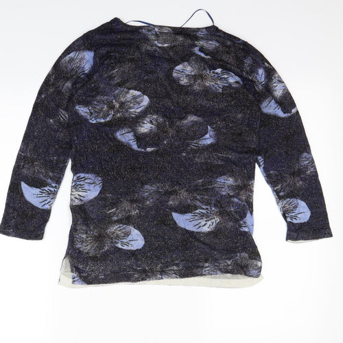 Monnari Womens Blue Animal Print  Basic T-Shirt Size M