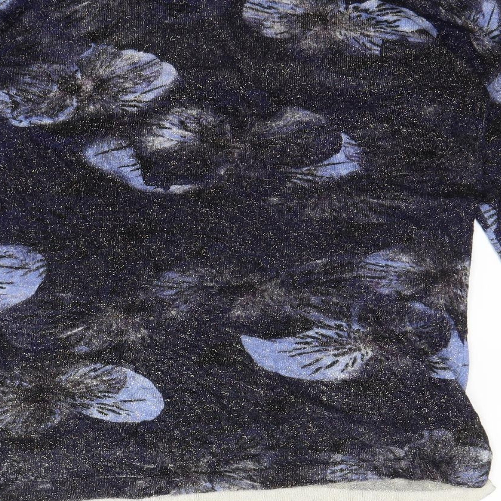 Monnari Womens Blue Animal Print  Basic T-Shirt Size M