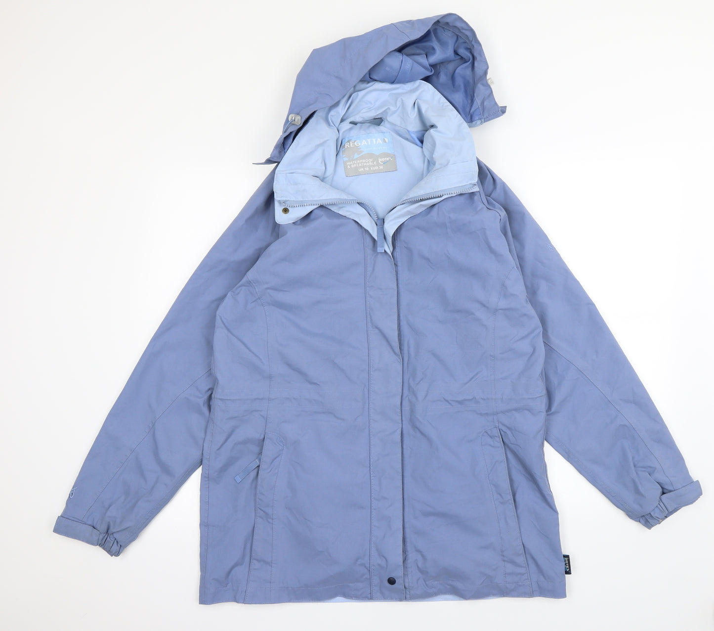 Regatta Womens Blue   Rain Coat Coat Size 10