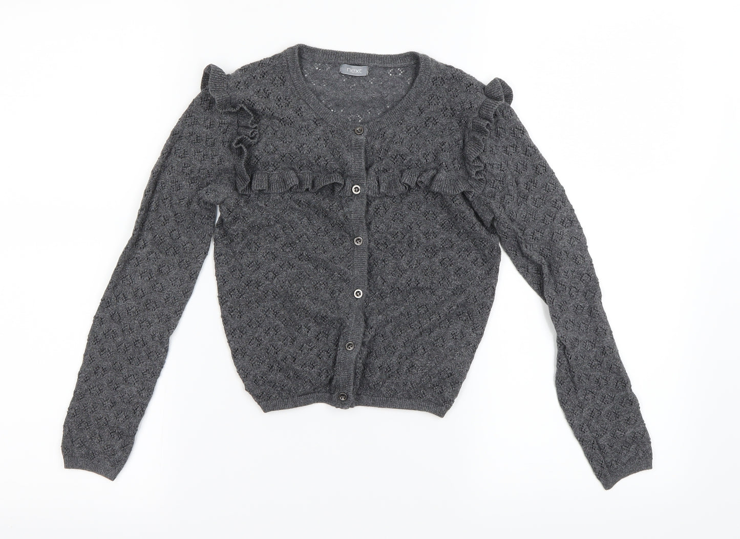 Next  Girls Grey   Cardigan Jumper Size 8 Years