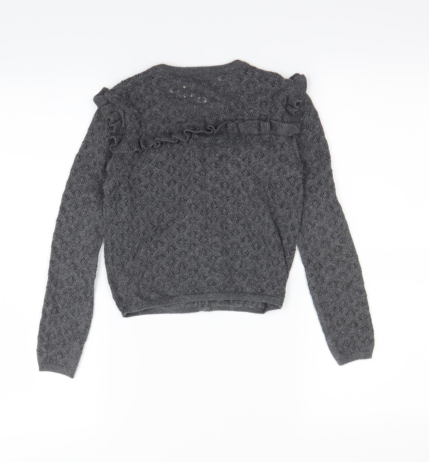 Next  Girls Grey   Cardigan Jumper Size 8 Years