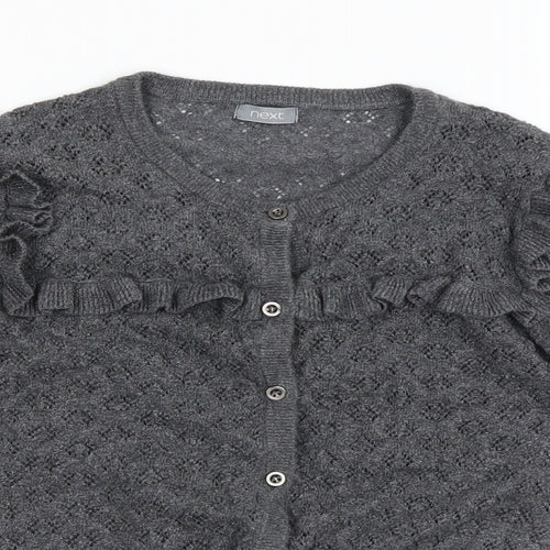 Next  Girls Grey   Cardigan Jumper Size 8 Years