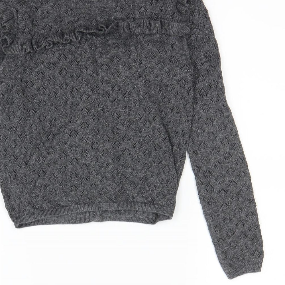 Next  Girls Grey   Cardigan Jumper Size 8 Years