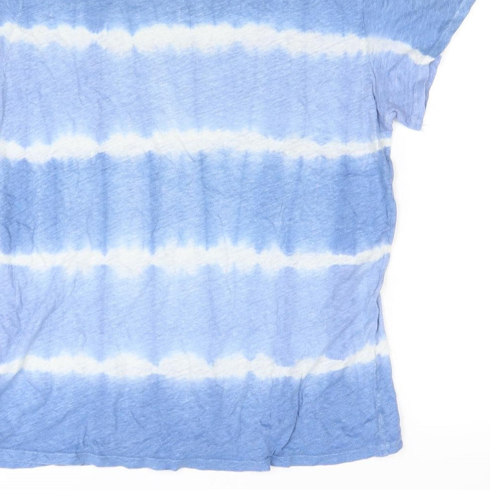 Jigsaw Womens Blue Striped  Basic T-Shirt Size M