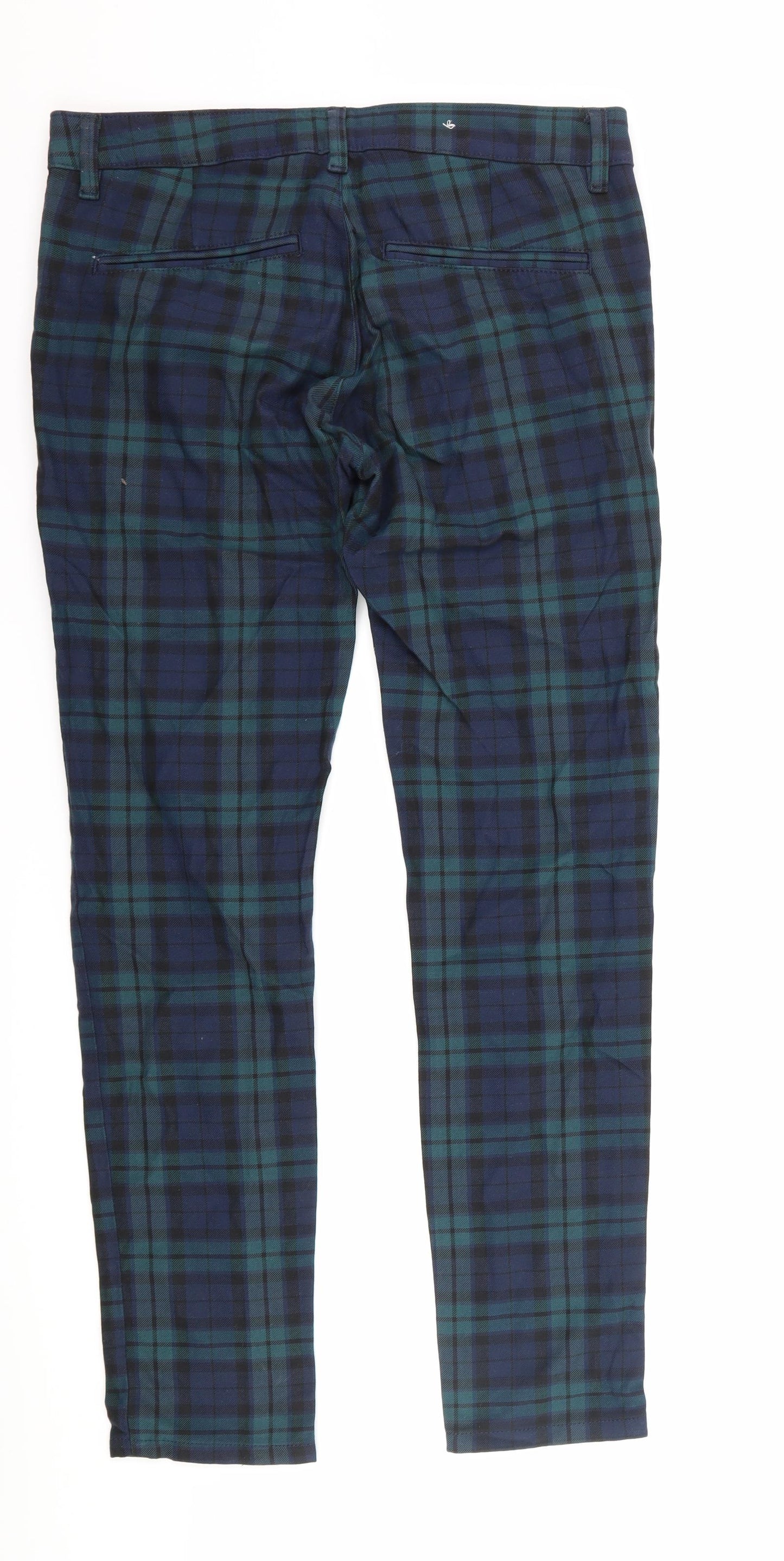 Topman Mens Green Check  Trousers  Size 30 L30 in