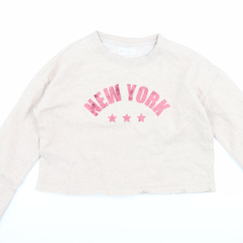 H&M Girls Pink   Pullover Sweatshirt Size 11-12 Years  - New york