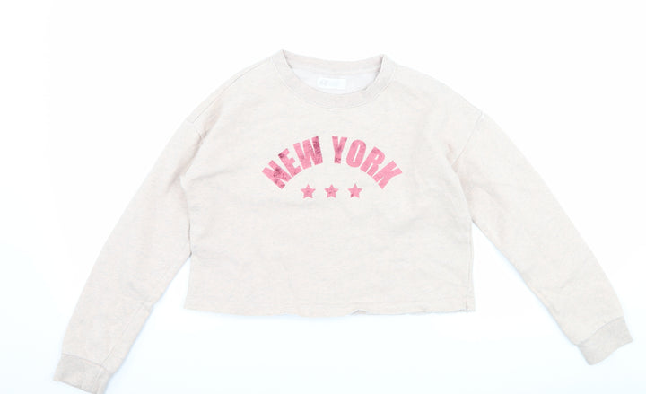 H&M Girls Pink   Pullover Sweatshirt Size 11-12 Years  - New york