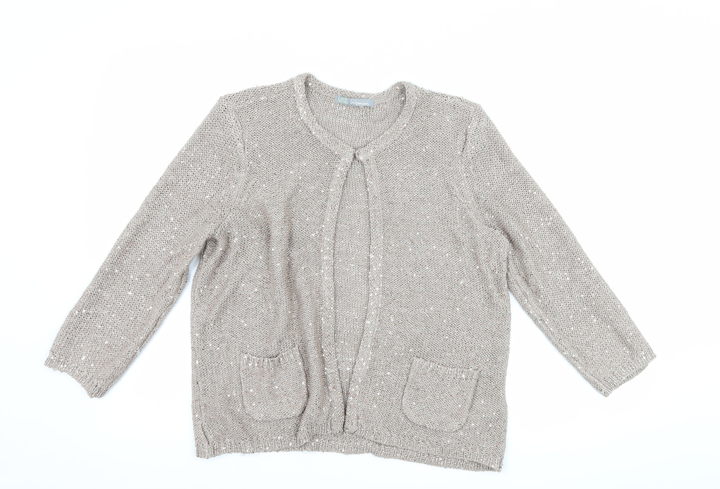 Marks and Spencer Womens Brown   Cardigan Jumper Size 12