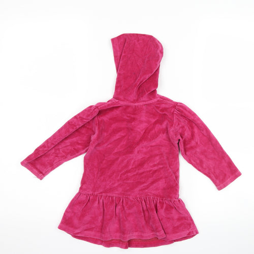 OKAY Girls Pink  Velour Jumper Dress  Size 12 Months