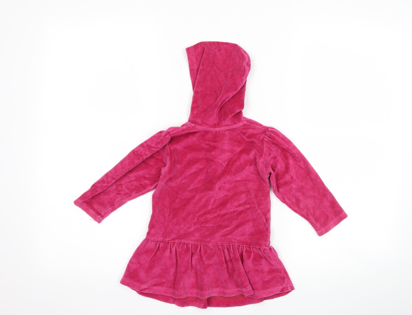 OKAY Girls Pink  Velour Jumper Dress  Size 12 Months