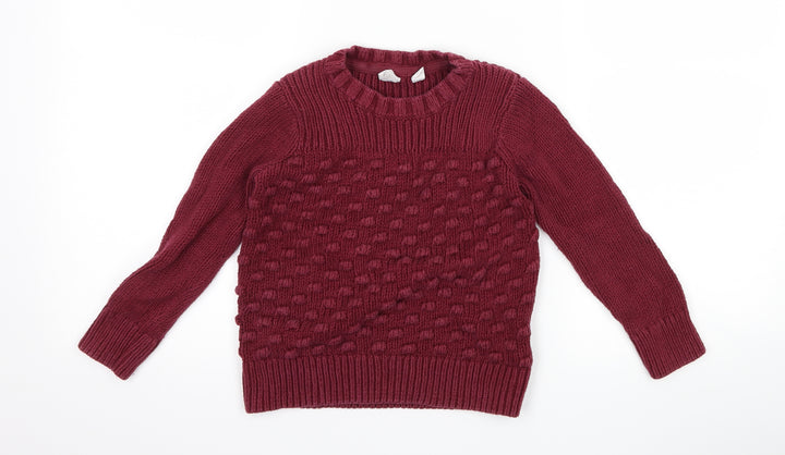 Gap Girls Purple Pullover Jumper Size 4-5 Years