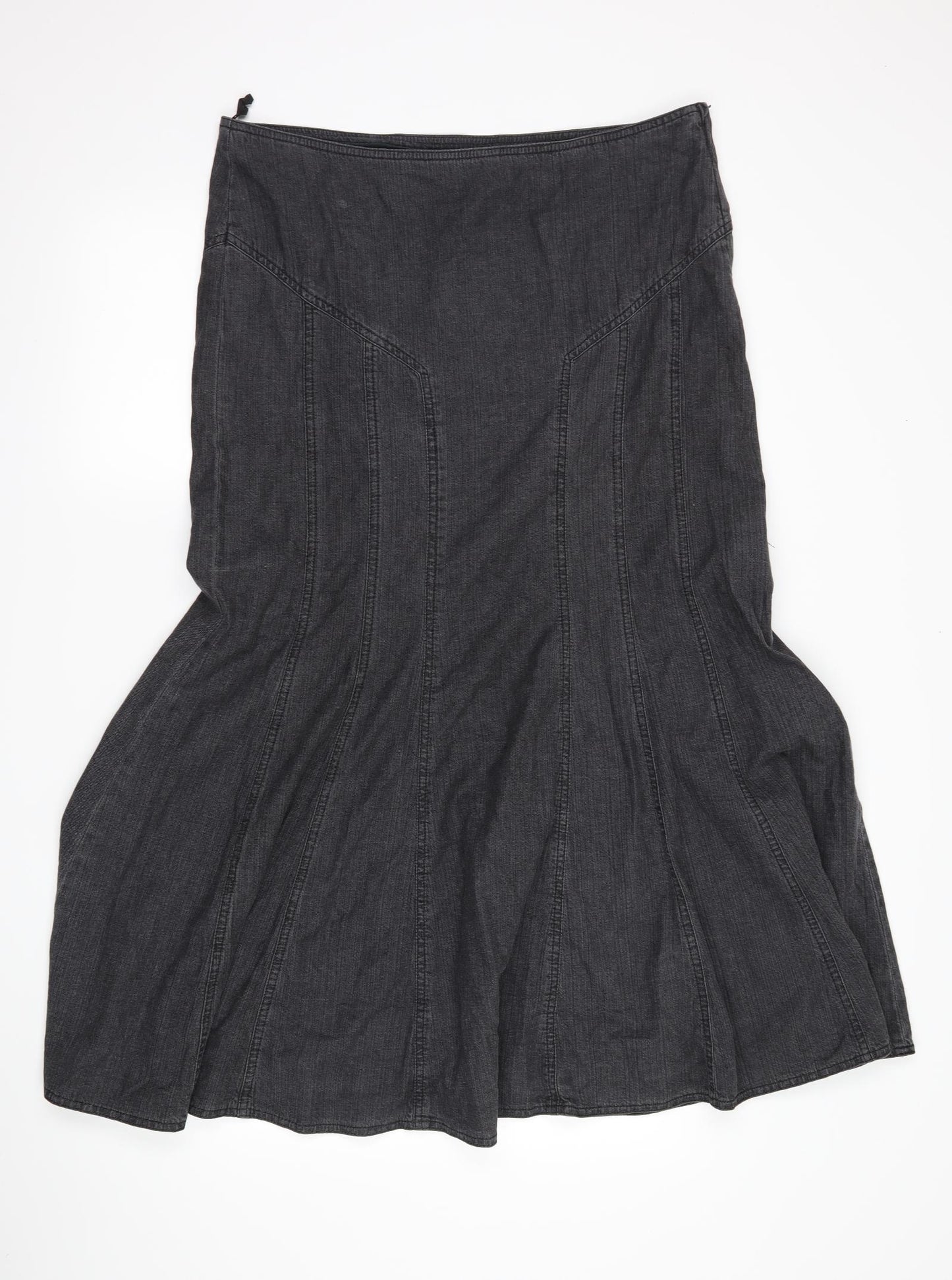 Marks and Spencer Womens Black  Denim A-Line Skirt Size 14