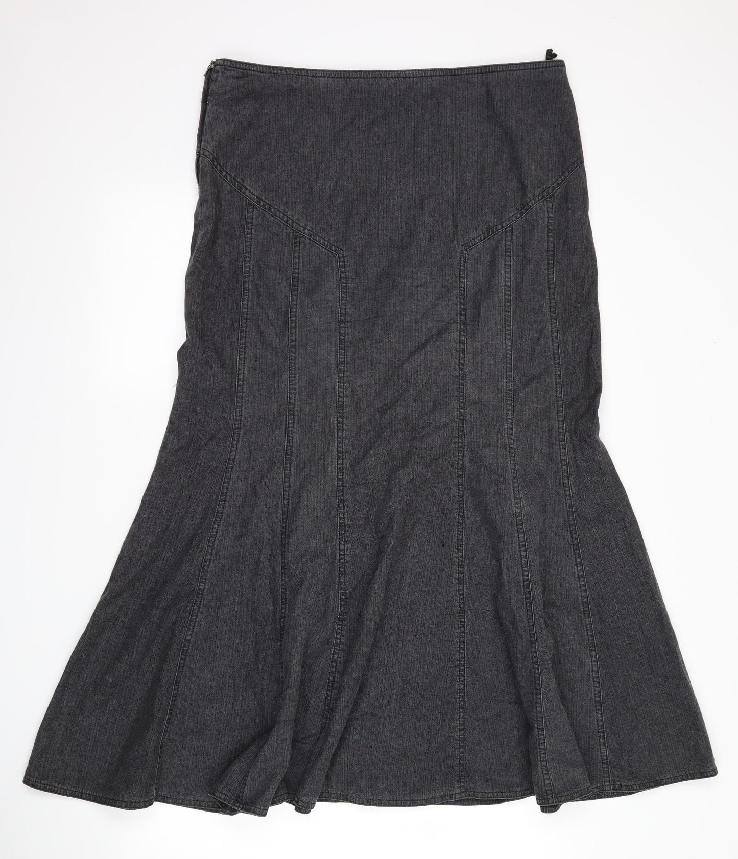 Marks and Spencer Womens Black  Denim A-Line Skirt Size 14