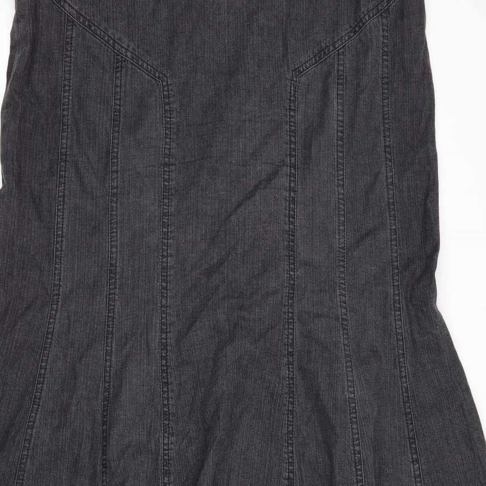 Marks and Spencer Womens Black  Denim A-Line Skirt Size 14