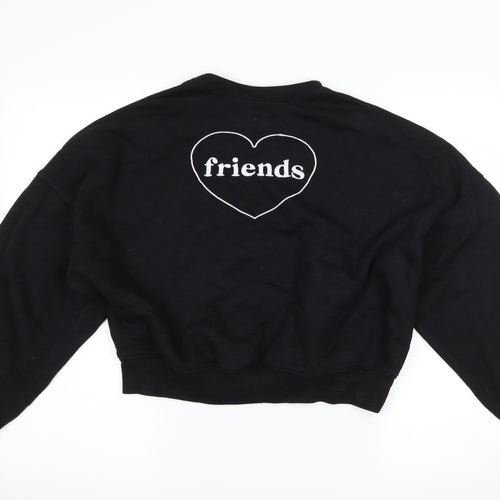 H&M Womens Black   Pullover Sweatshirt Size XS  - forever friends