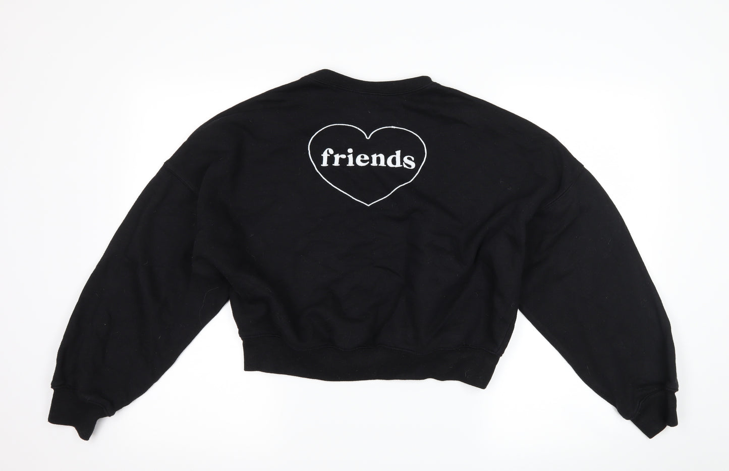 H&M Womens Black   Pullover Sweatshirt Size XS  - forever friends