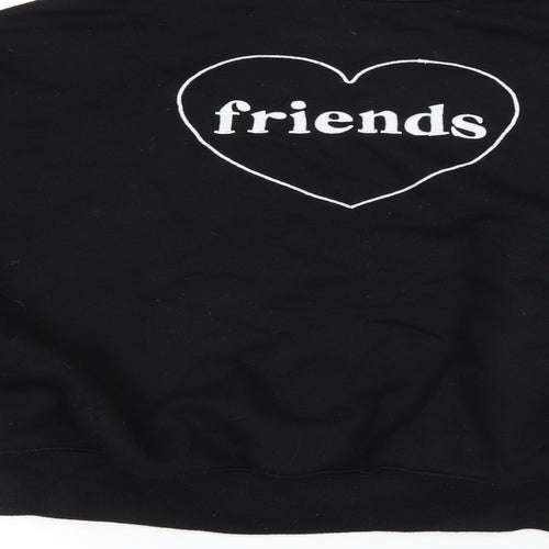 H&M Womens Black   Pullover Sweatshirt Size XS  - forever friends