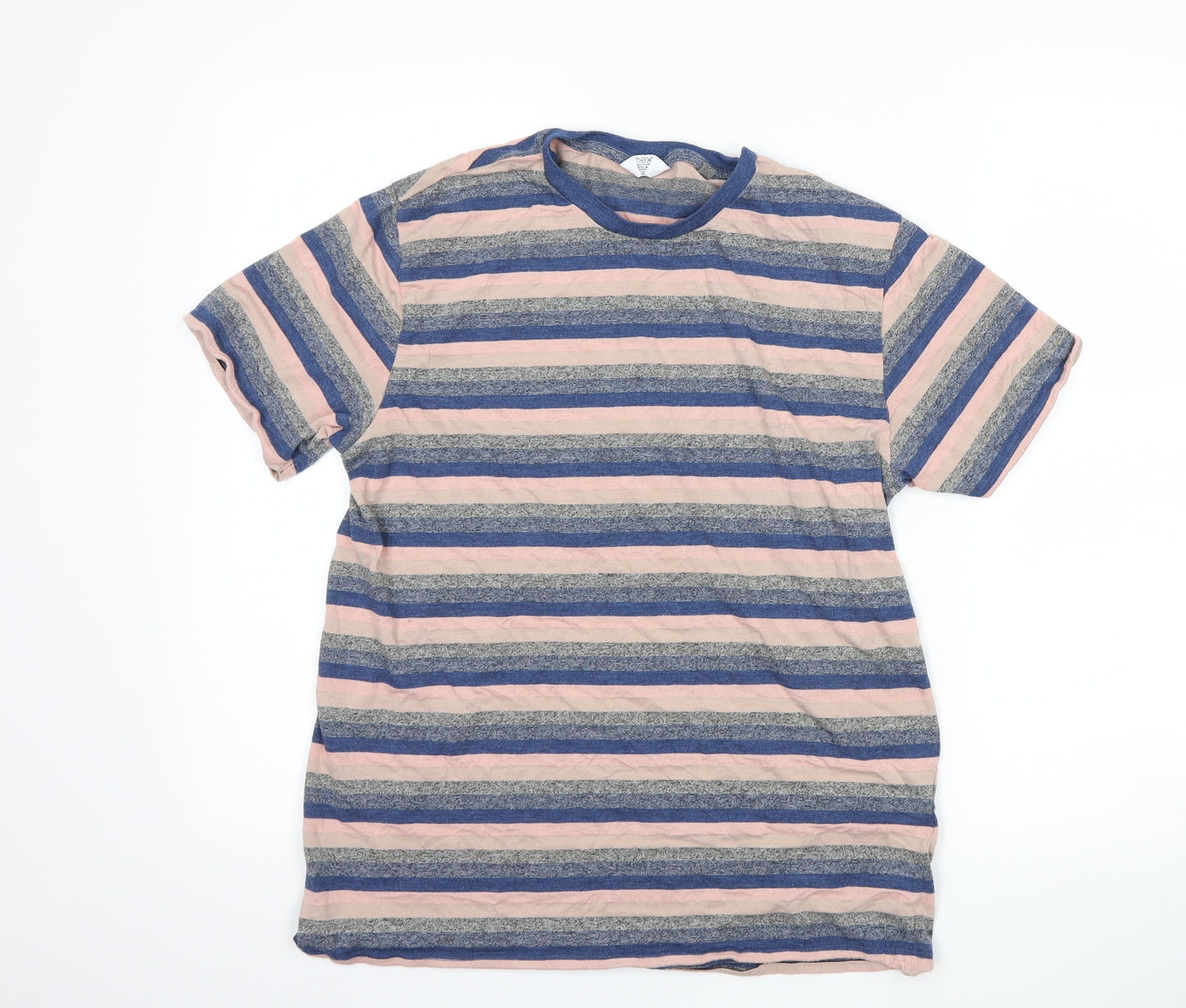 NEXT Mens Pink Striped   T-Shirt Size M