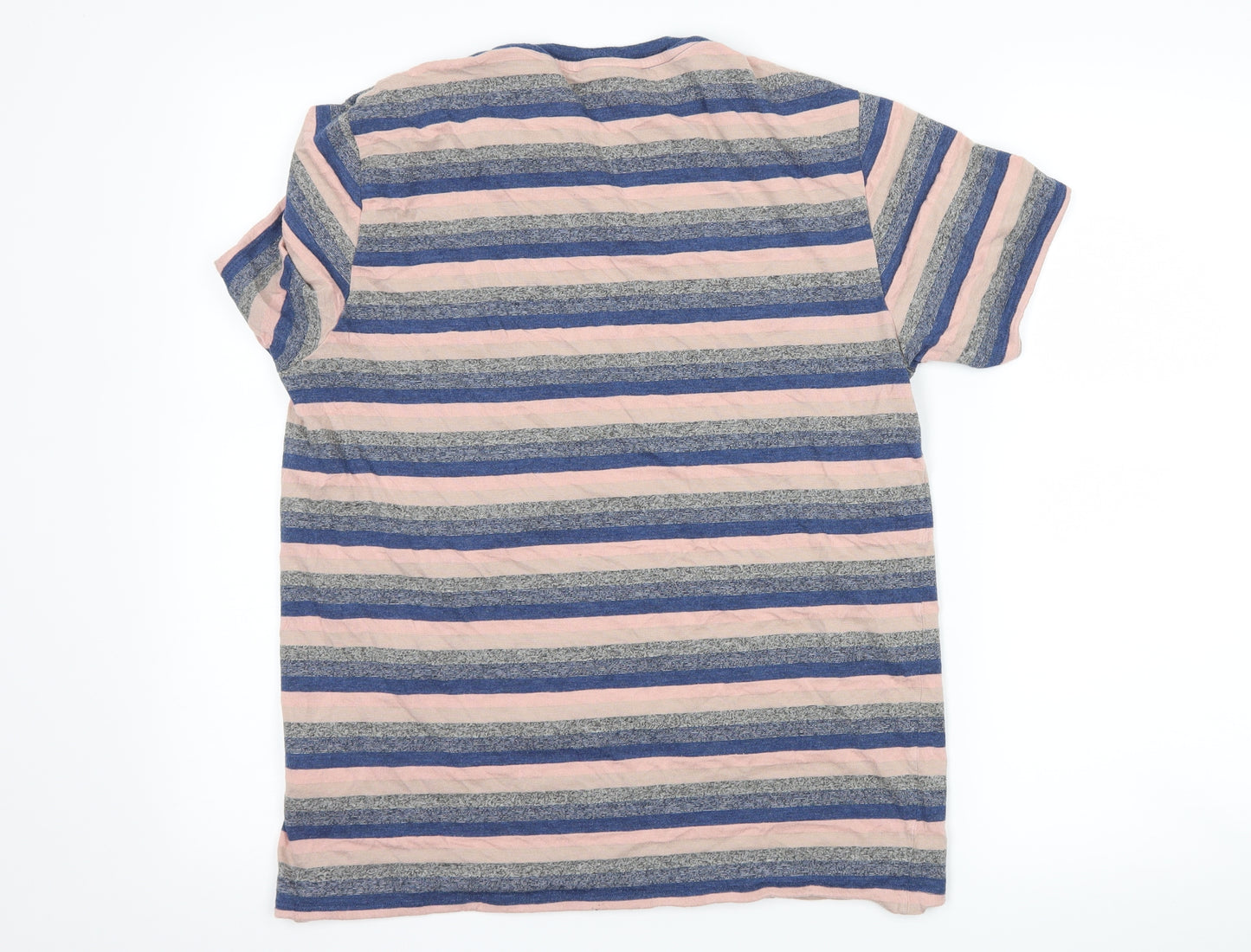NEXT Mens Pink Striped   T-Shirt Size M