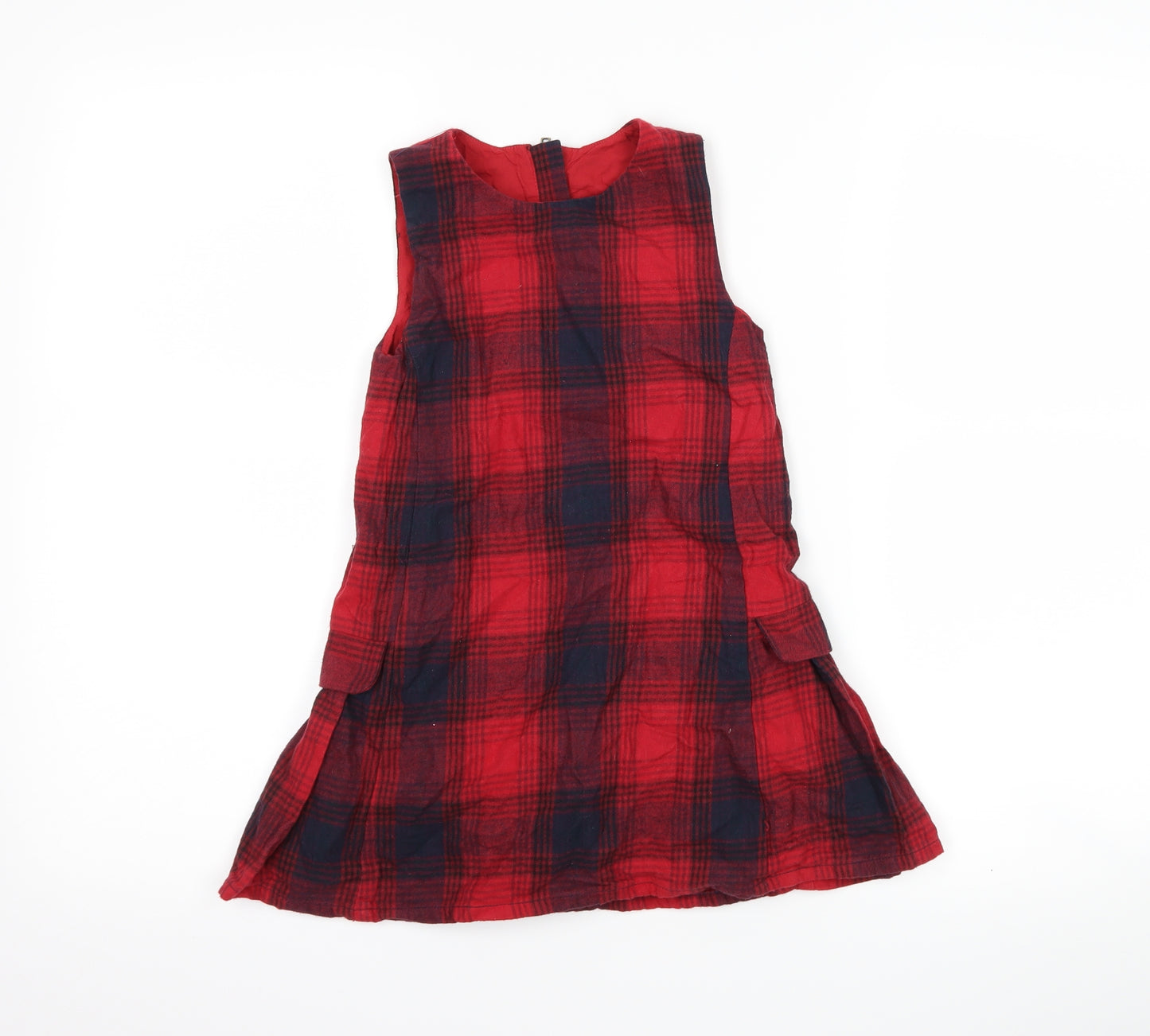 Mothercare Girls Red Check  Shift  Size 6 Years