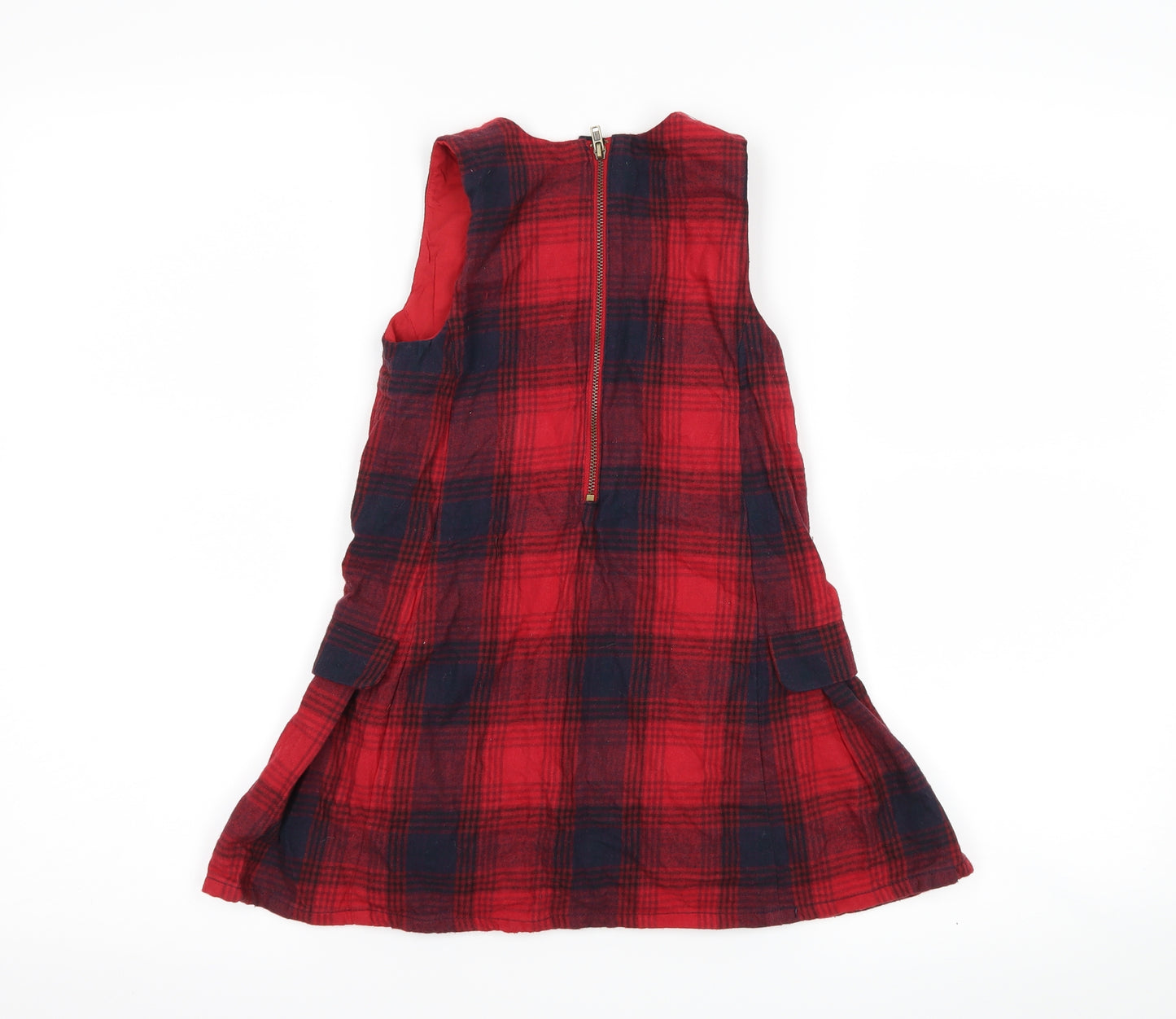 Mothercare Girls Red Check  Shift  Size 6 Years