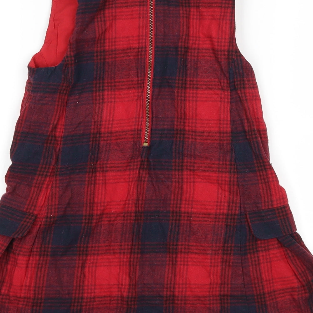 Mothercare Girls Red Check  Shift  Size 6 Years