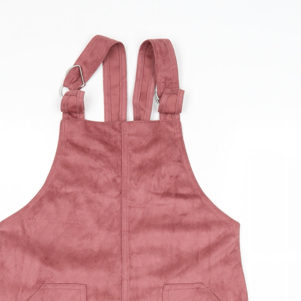 Primark Womens Pink   Pinafore/Dungaree Dress  Size 8