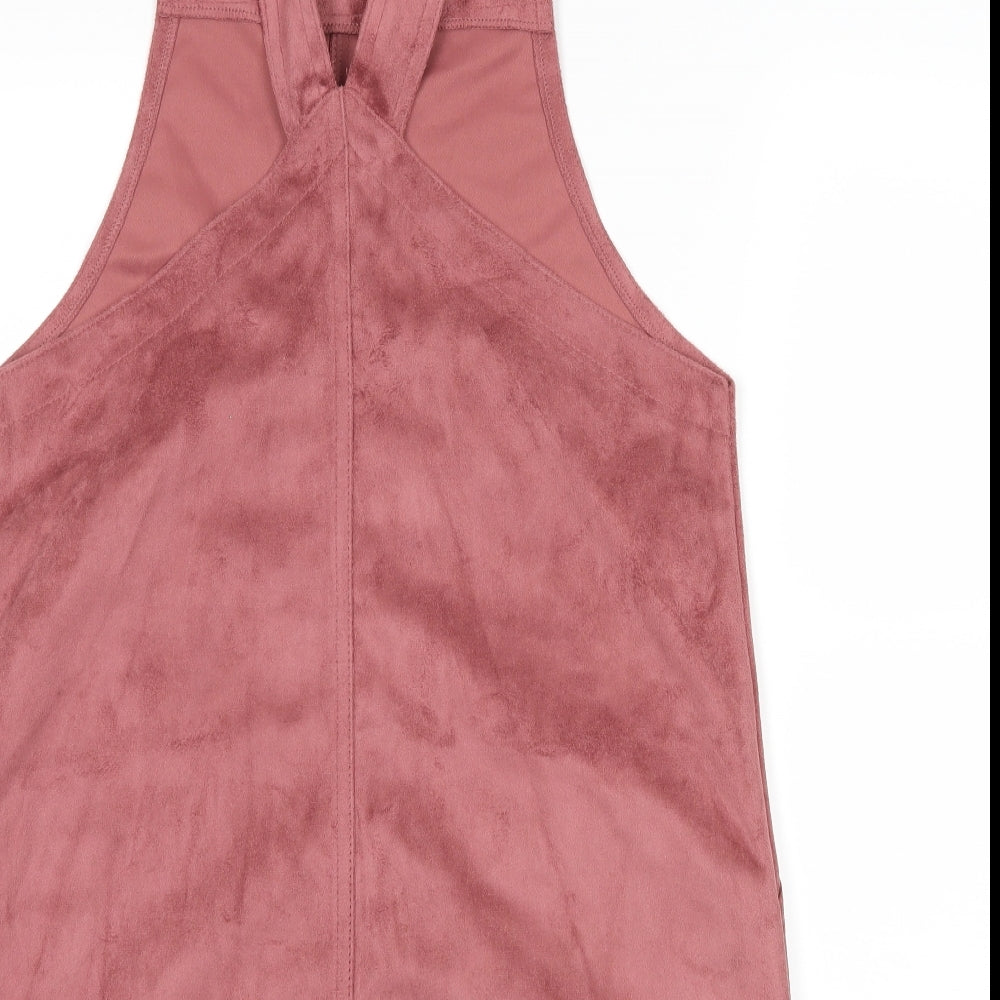 Primark Womens Pink   Pinafore/Dungaree Dress  Size 8