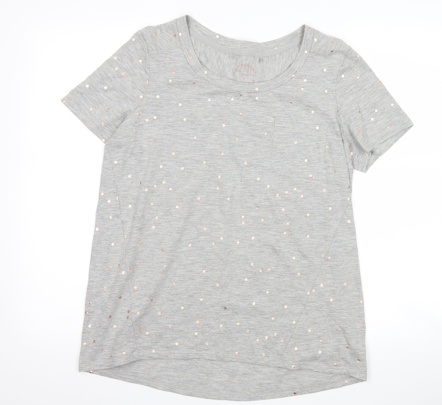 NEXT Womens Grey Polka Dot  Basic T-Shirt Size 12