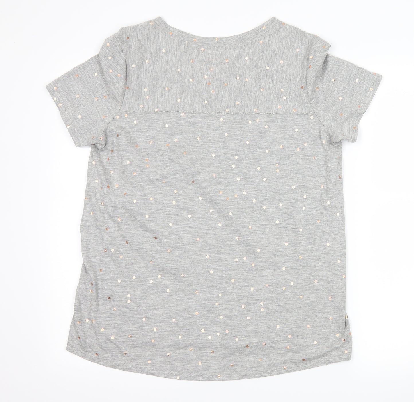 NEXT Womens Grey Polka Dot  Basic T-Shirt Size 12