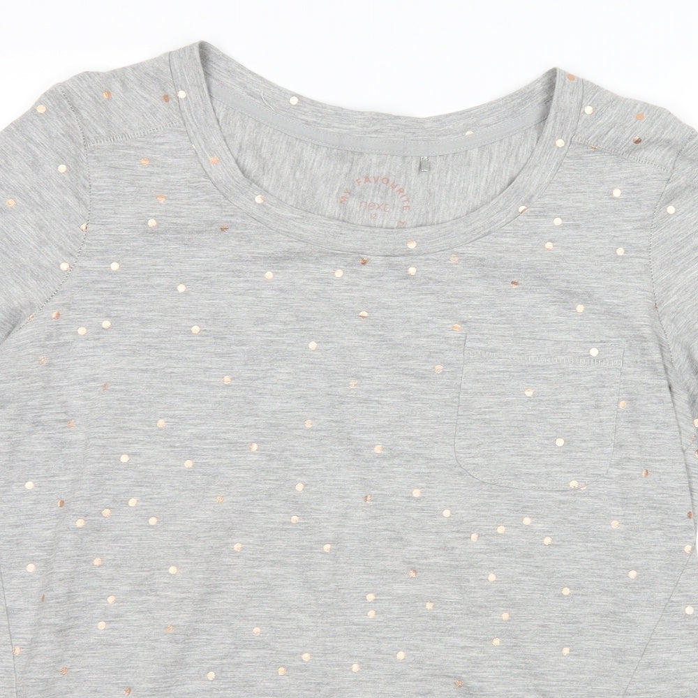 NEXT Womens Grey Polka Dot  Basic T-Shirt Size 12