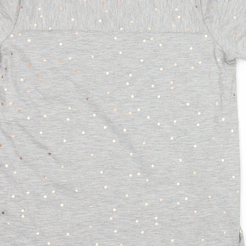 NEXT Womens Grey Polka Dot  Basic T-Shirt Size 12