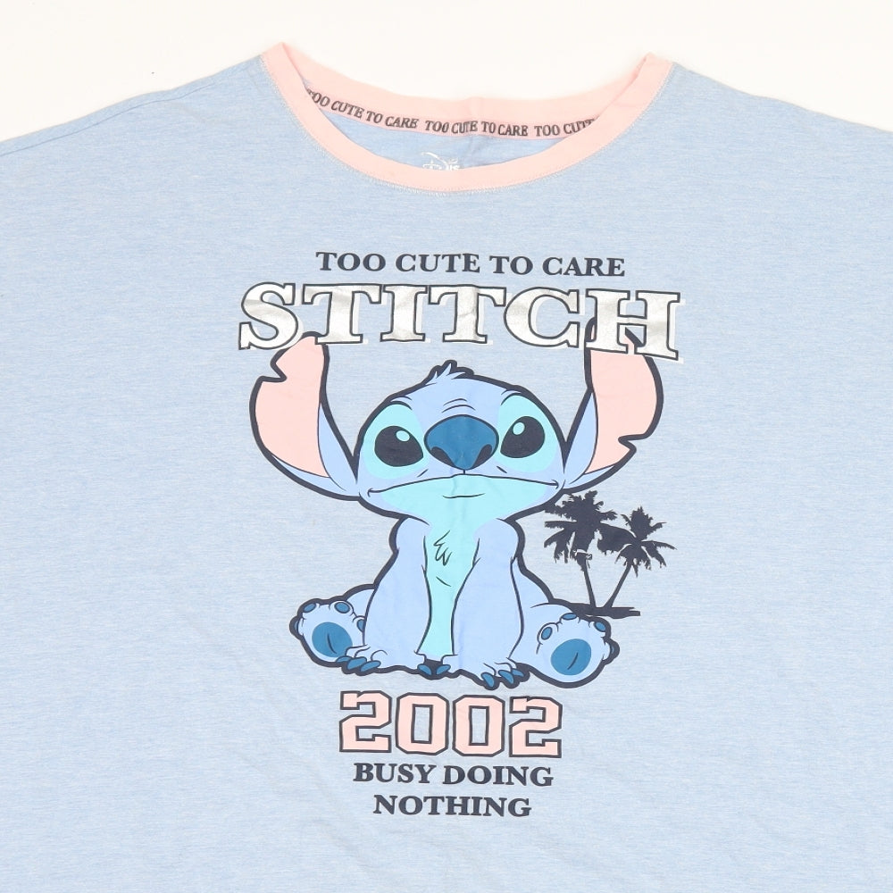 Primark Womens Blue   Top Gown Size S  - disney stitch