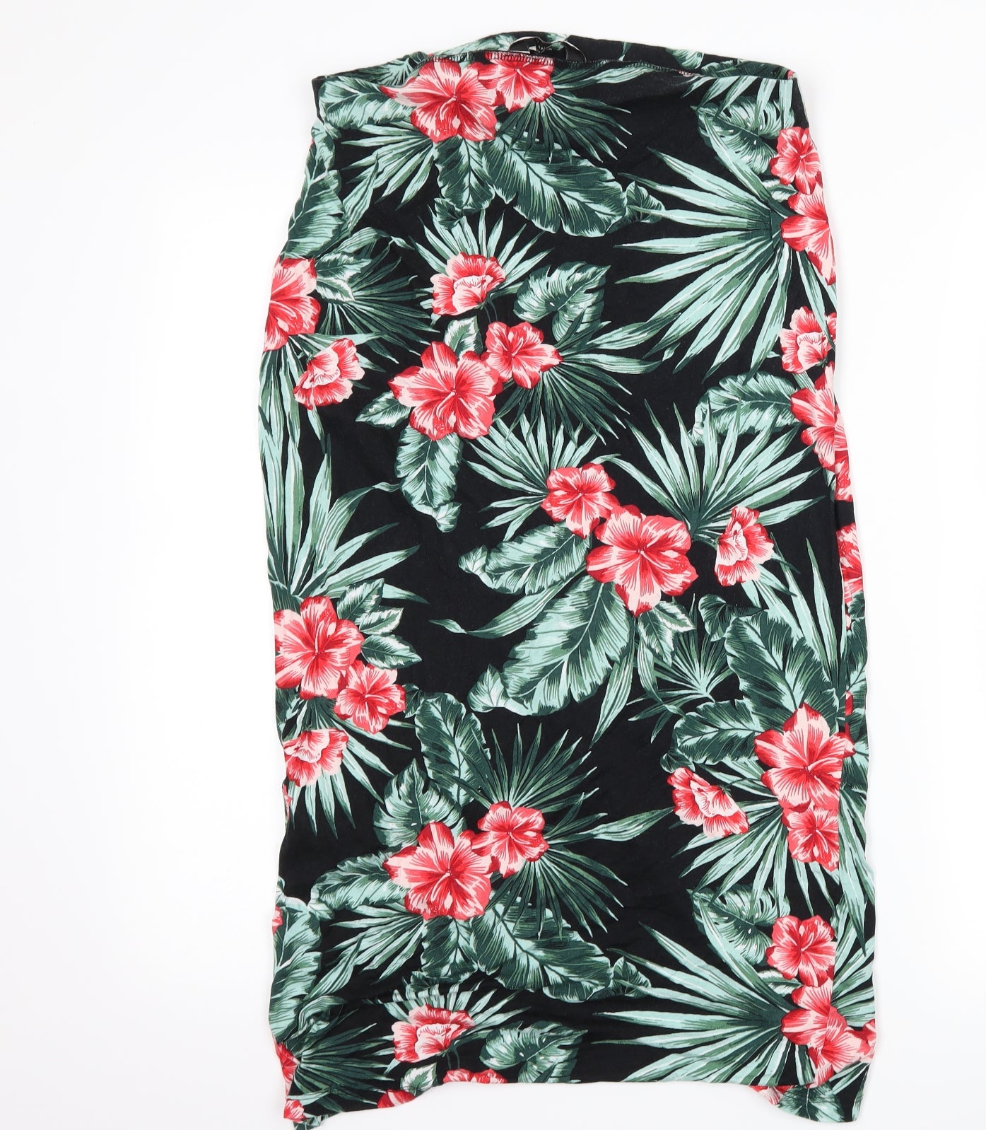 F&F Womens Black Floral  Maxi Skirt Size 10