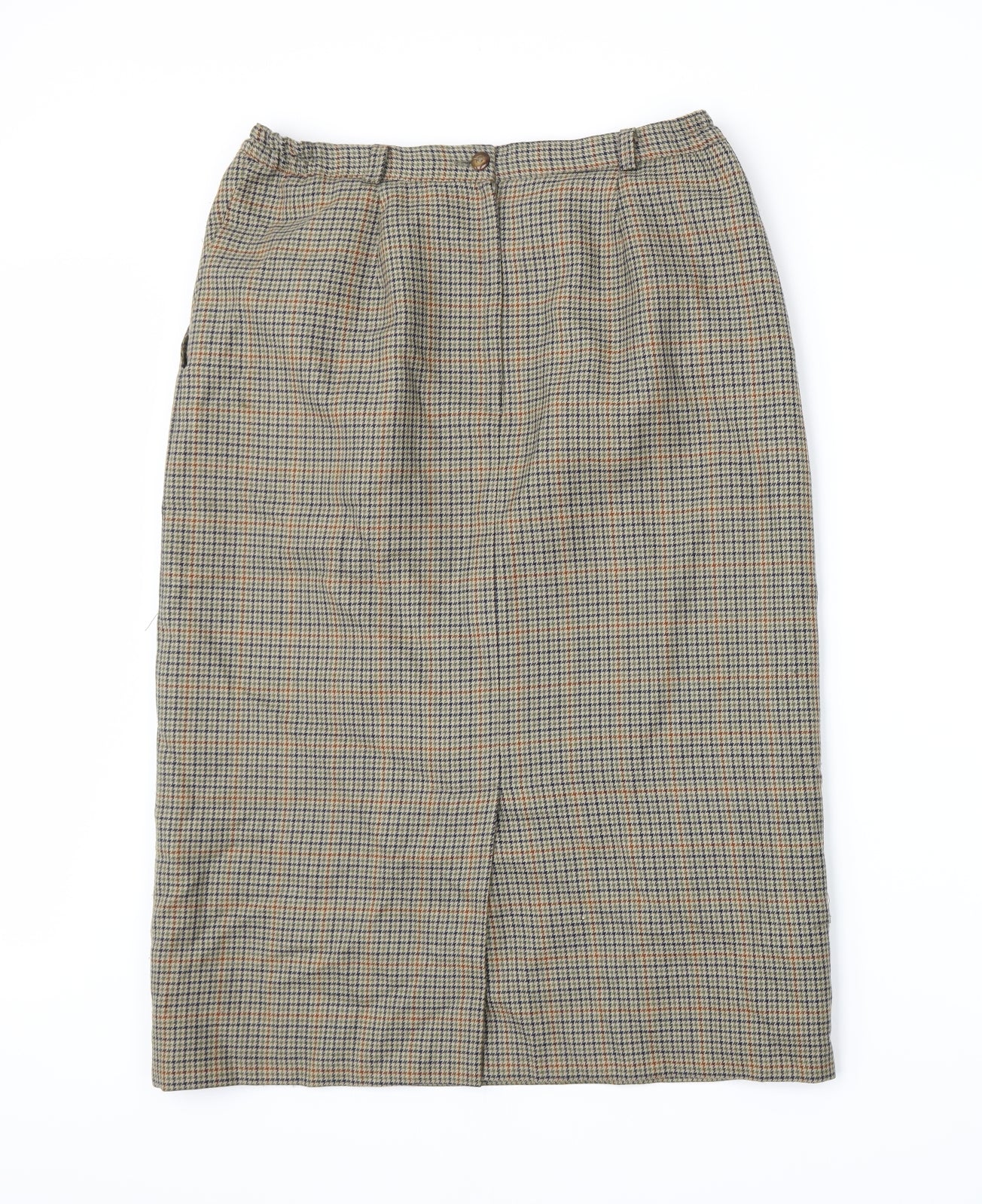 Seven 7 Womens Beige Houndstooth  A-Line Skirt Size 14