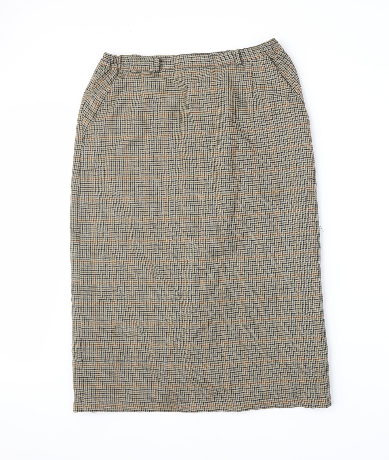 Seven 7 Womens Beige Houndstooth  A-Line Skirt Size 14