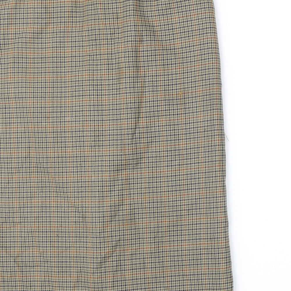Seven 7 Womens Beige Houndstooth  A-Line Skirt Size 14