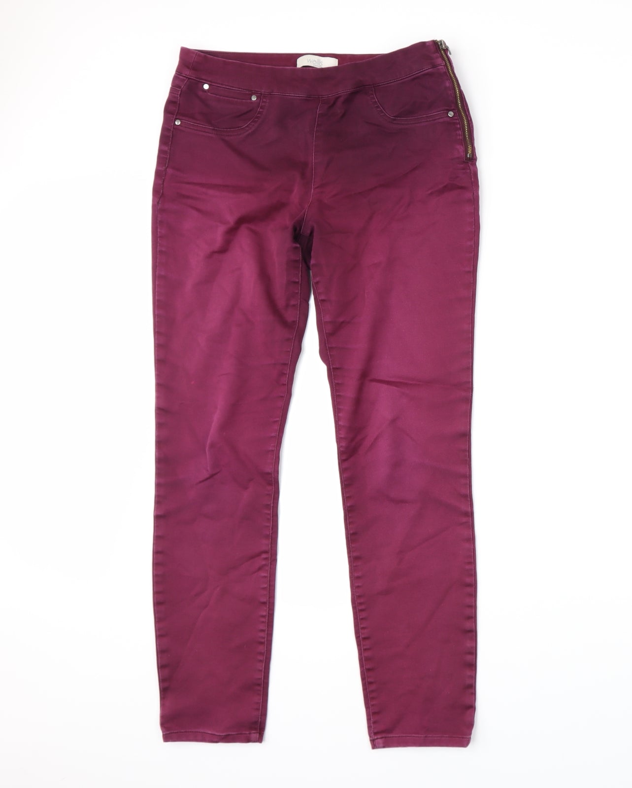 Wallis Womens Purple  Denim Skinny Jeans Size 10 L27 in