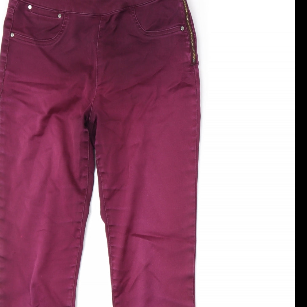 Wallis Womens Purple  Denim Skinny Jeans Size 10 L27 in