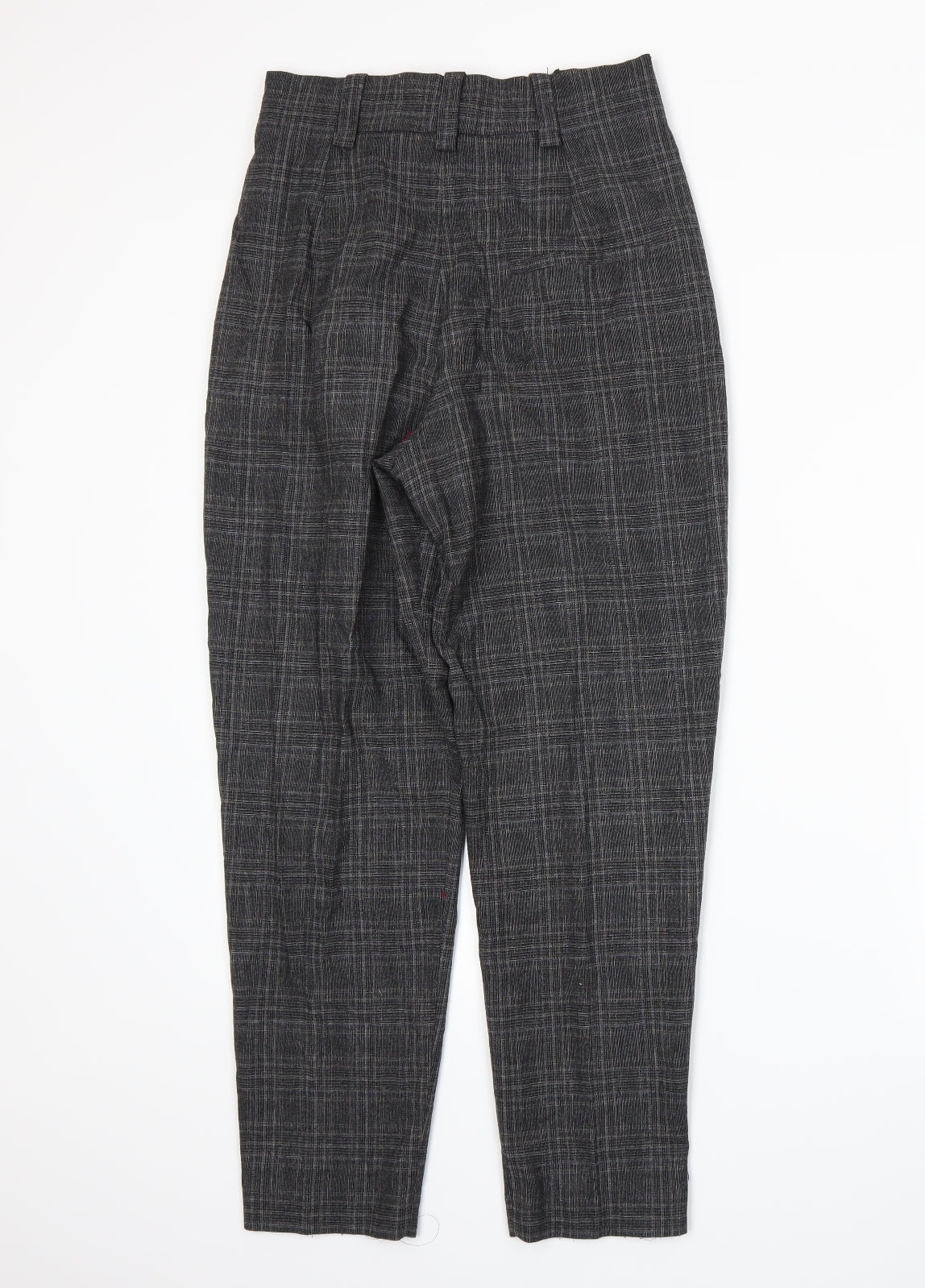 Zara Womens Grey Plaid  Trousers  Size XS L27 in