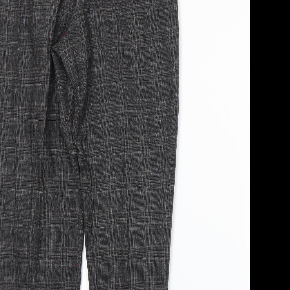 Zara Womens Grey Plaid  Trousers  Size XS L27 in