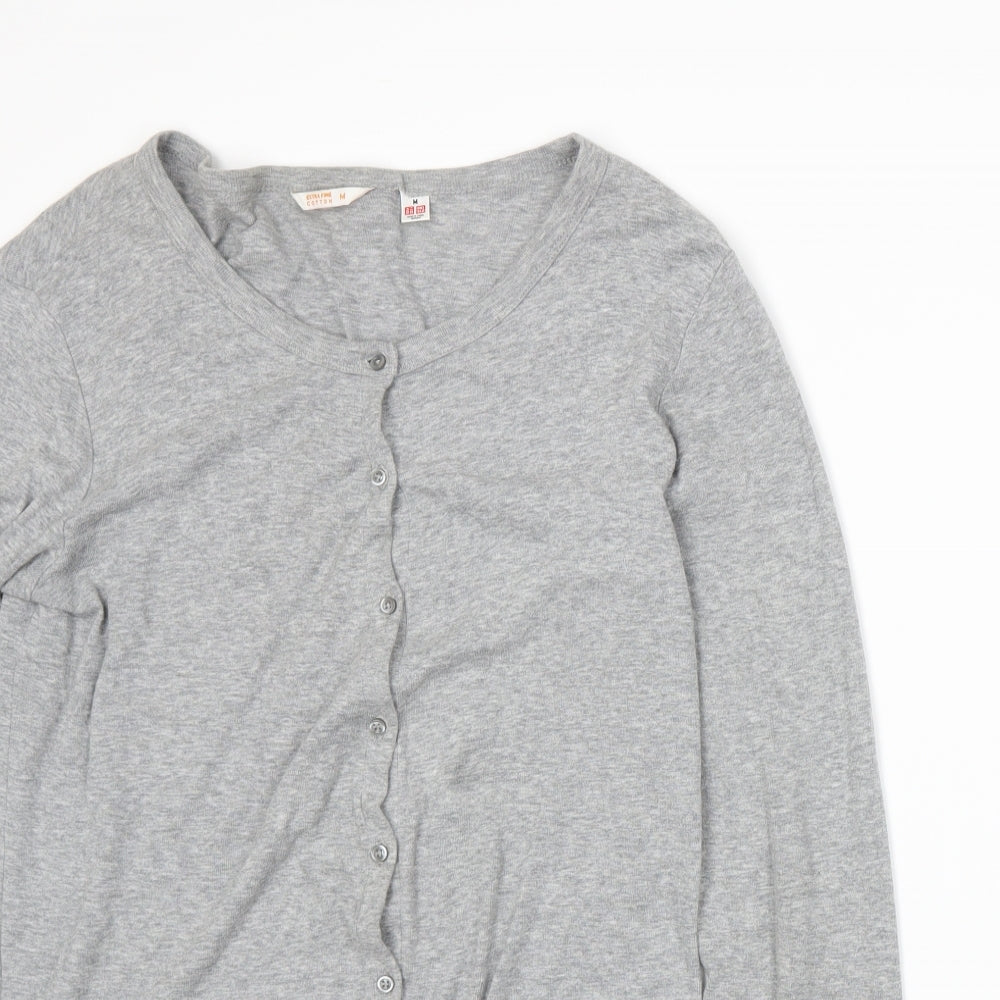 Uniqlo Mens Grey  Jersey Cardigan Jumper Size M