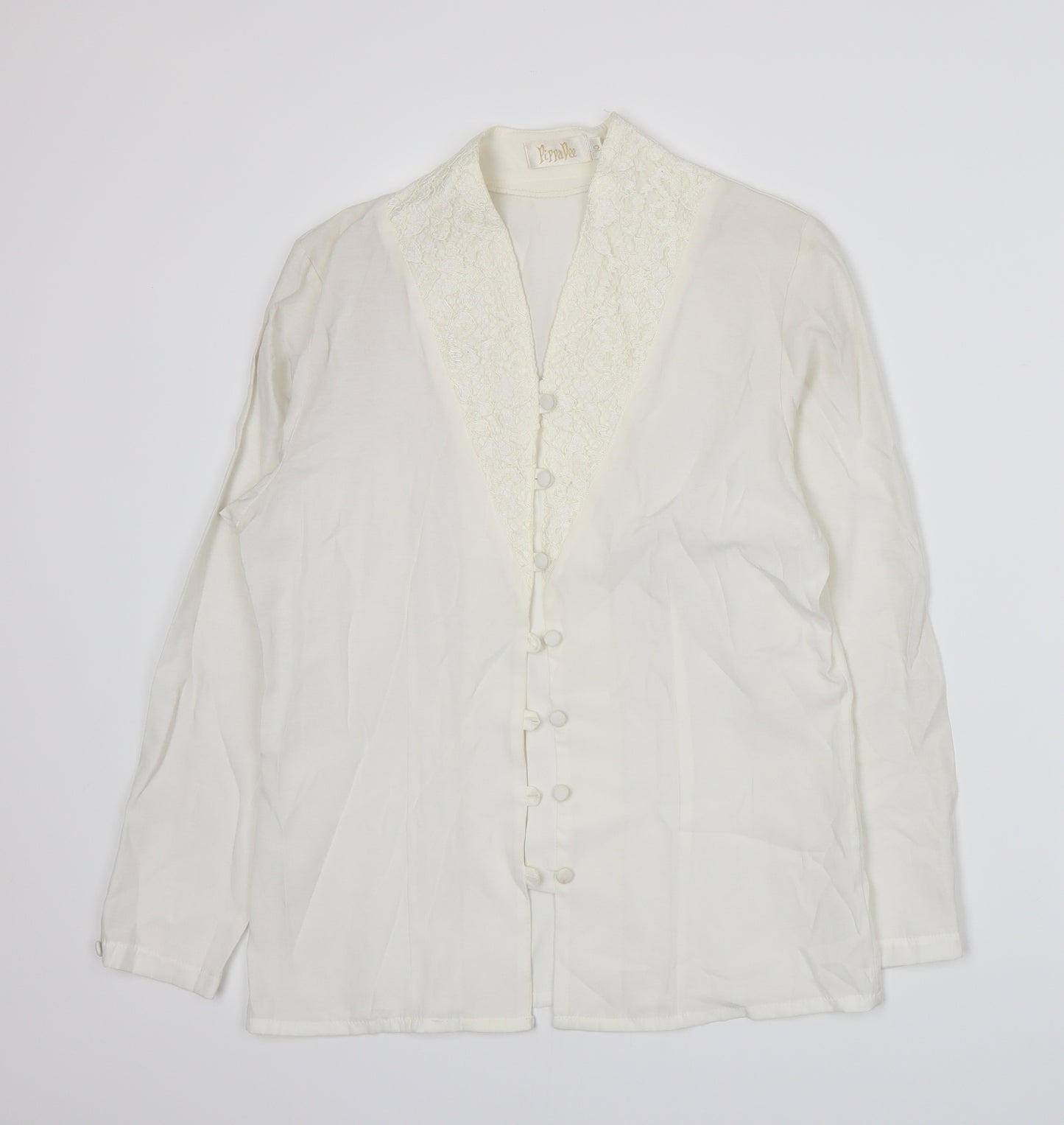 Pippa Dee Womens Ivory   Basic Blouse Size 10