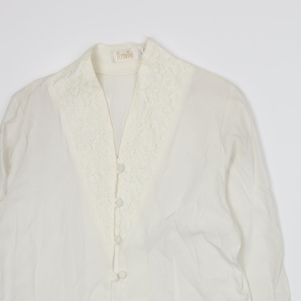 Pippa Dee Womens Ivory   Basic Blouse Size 10