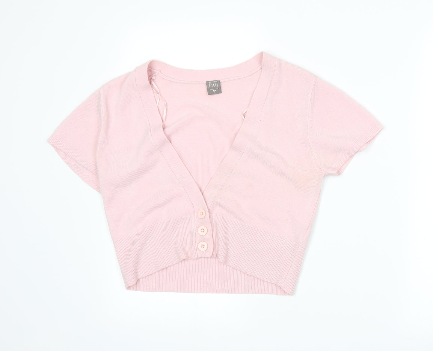 F&F Womens Pink  Knit Cardigan Jumper Size 12