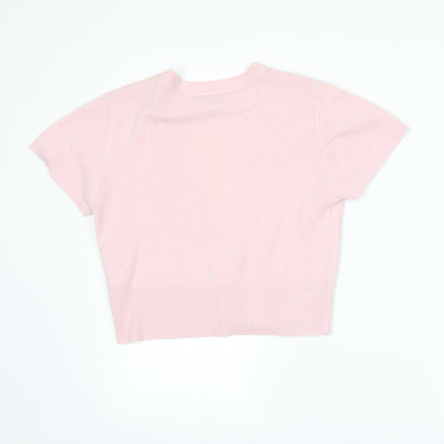 F&F Womens Pink  Knit Cardigan Jumper Size 12
