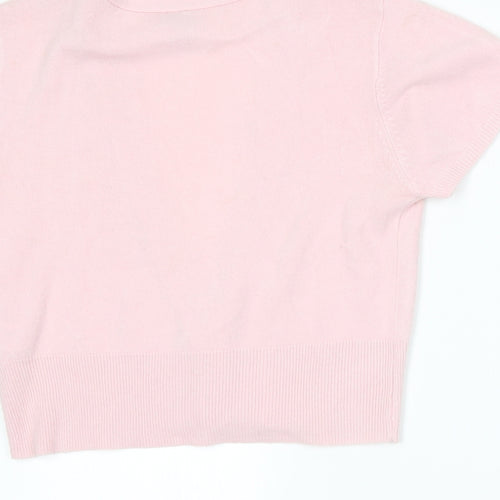 F&F Womens Pink  Knit Cardigan Jumper Size 12