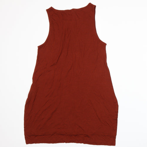 Stradivarius Womens Orange   Basic Tank Size M